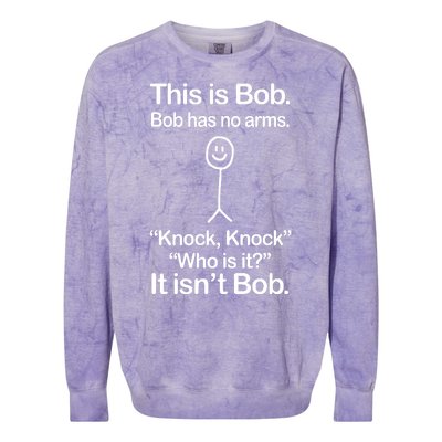 This Is Bob Knock Knock Funny Colorblast Crewneck Sweatshirt