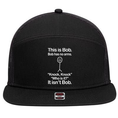 This Is Bob Knock Knock Funny 7 Panel Mesh Trucker Snapback Hat