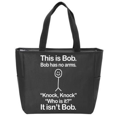 This Is Bob Knock Knock Funny Zip Tote Bag