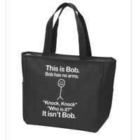 This Is Bob Knock Knock Funny Zip Tote Bag