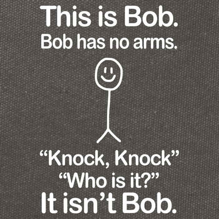 This Is Bob Knock Knock Funny Cotton Canvas Backpack