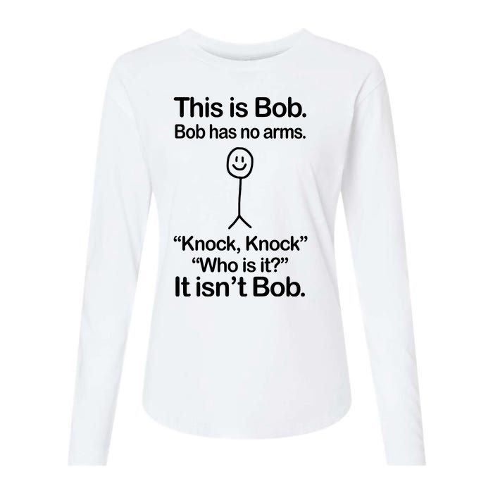 This Is Bob Knock Knock Funny Womens Cotton Relaxed Long Sleeve T-Shirt