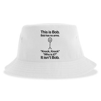 This Is Bob Knock Knock Funny Sustainable Bucket Hat