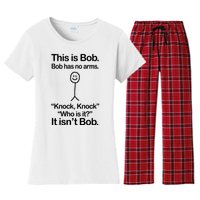 This Is Bob Knock Knock Funny Women's Flannel Pajama Set