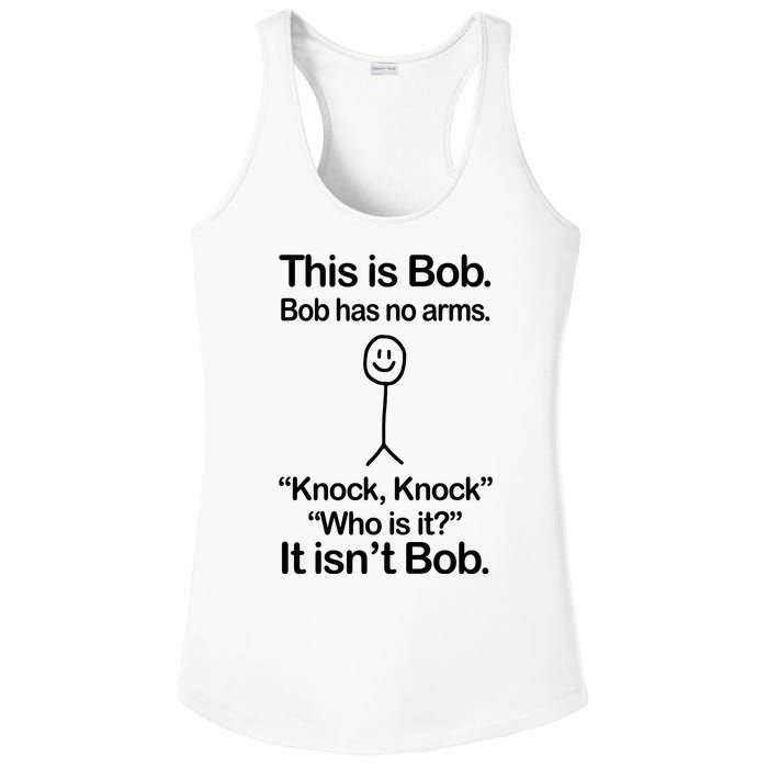 This Is Bob Knock Knock Funny Ladies PosiCharge Competitor Racerback Tank