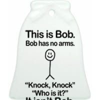 This Is Bob Knock Knock Funny Ceramic Bell Ornament