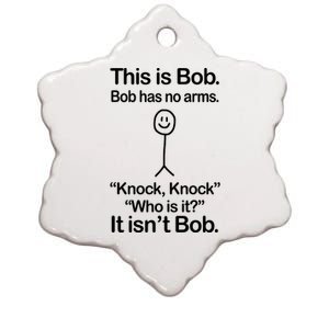 This Is Bob Knock Knock Funny Ceramic Star Ornament