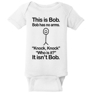 This Is Bob Knock Knock Funny Baby Bodysuit