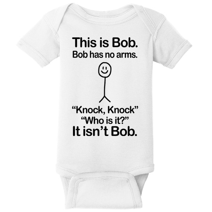 This Is Bob Knock Knock Funny Baby Bodysuit