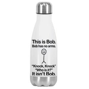 This Is Bob Knock Knock Funny Stainless Steel Insulated Water Bottle