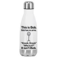 This Is Bob Knock Knock Funny Stainless Steel Insulated Water Bottle