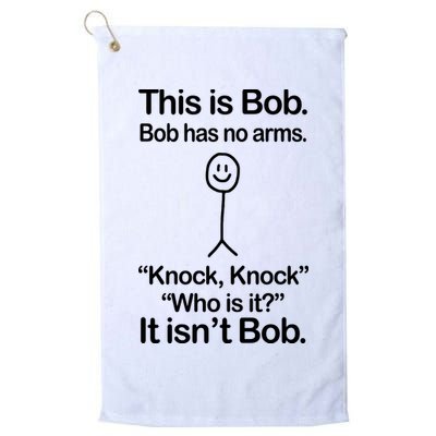 This Is Bob Knock Knock Funny Golf Towel