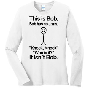 This Is Bob Knock Knock Funny Ladies Long Sleeve Shirt