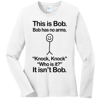 This Is Bob Knock Knock Funny Ladies Long Sleeve Shirt