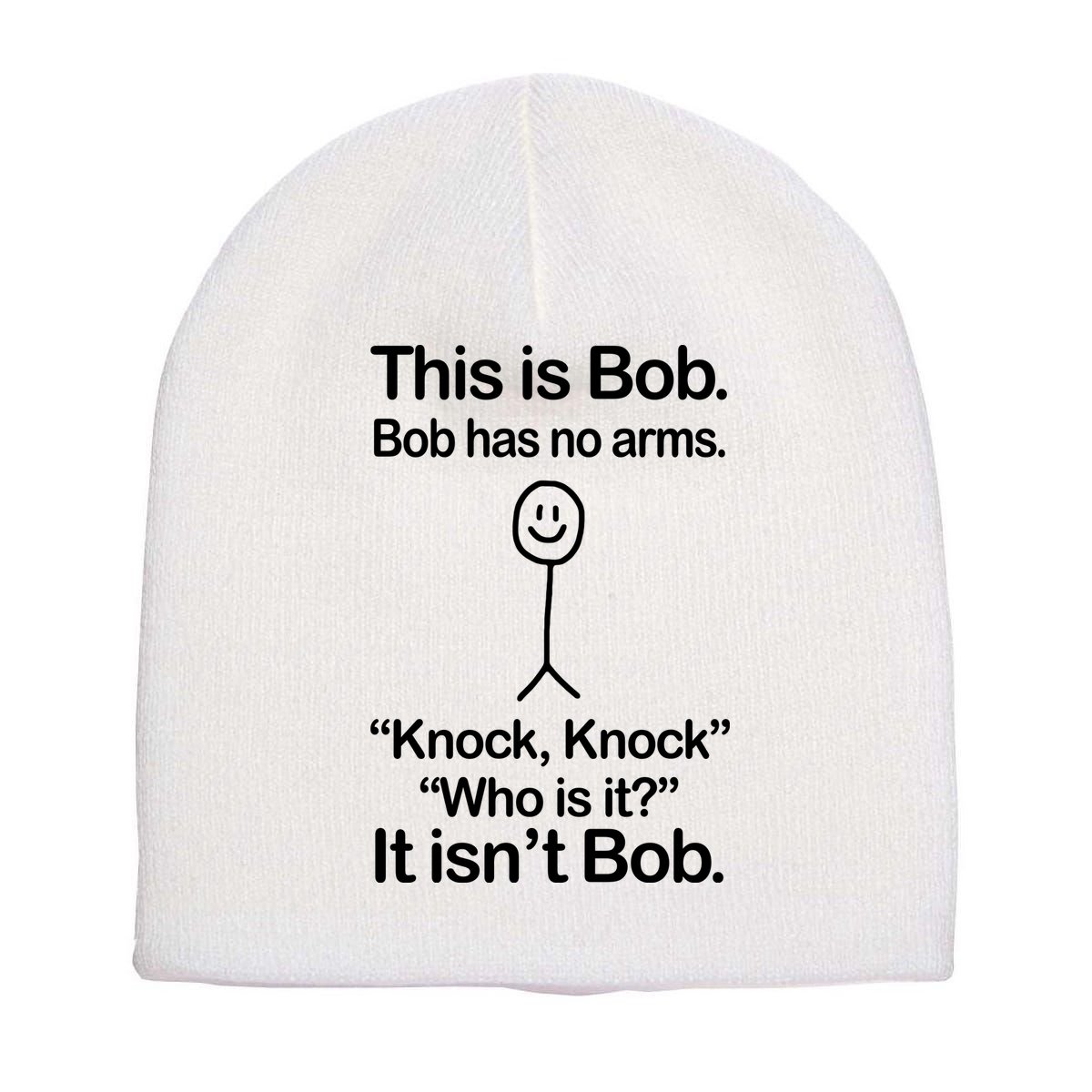 This Is Bob Knock Knock Funny Short Acrylic Beanie
