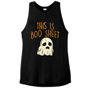 This Is Boo Sheet Sad Ghost Funny Pun Halloween Meaningful Gift Ladies PosiCharge Tri-Blend Wicking Tank