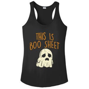 This Is Boo Sheet Sad Ghost Funny Pun Halloween Meaningful Gift Ladies PosiCharge Competitor Racerback Tank