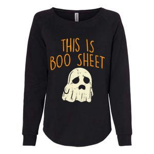 This Is Boo Sheet Sad Ghost Funny Pun Halloween Meaningful Gift Womens California Wash Sweatshirt