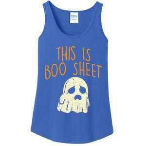 This Is Boo Sheet Sad Ghost Funny Pun Halloween Meaningful Gift Ladies Essential Tank