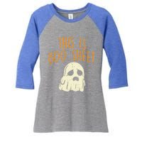 This Is Boo Sheet Sad Ghost Funny Pun Halloween Meaningful Gift Women's Tri-Blend 3/4-Sleeve Raglan Shirt