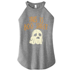 This Is Boo Sheet Sad Ghost Funny Pun Halloween Meaningful Gift Women's Perfect Tri Rocker Tank