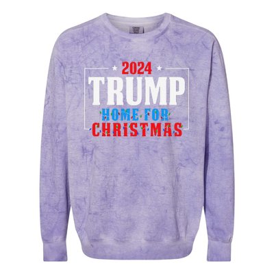 Trump I’Ll Be Home For Christmas Lights Xmas Pajamas Family Colorblast Crewneck Sweatshirt