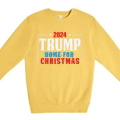 Trump I’Ll Be Home For Christmas Lights Xmas Pajamas Family Premium Crewneck Sweatshirt