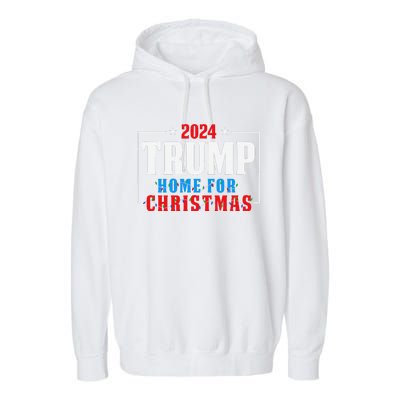 Trump I’Ll Be Home For Christmas Lights Xmas Pajamas Family Garment-Dyed Fleece Hoodie