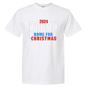 Trump I’Ll Be Home For Christmas Lights Xmas Pajamas Family Garment-Dyed Heavyweight T-Shirt