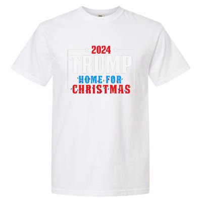 Trump I’Ll Be Home For Christmas Lights Xmas Pajamas Family Garment-Dyed Heavyweight T-Shirt