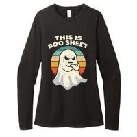 This Is Boo Sheet Ghost Retro Halloween Costume Womens CVC Long Sleeve Shirt