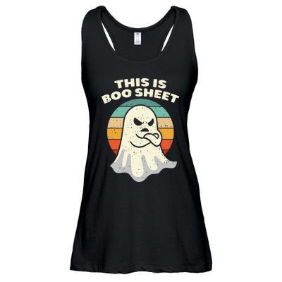 This Is Boo Sheet Ghost Retro Halloween Costume Ladies Essential Flowy Tank