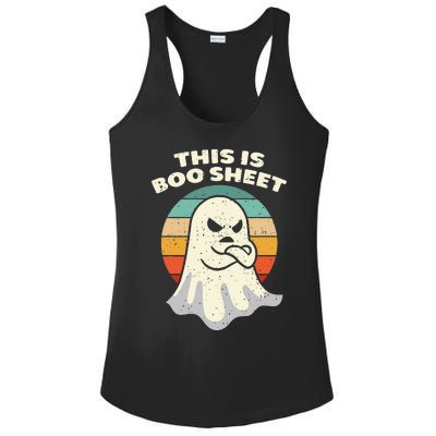 This Is Boo Sheet Ghost Retro Halloween Costume Ladies PosiCharge Competitor Racerback Tank