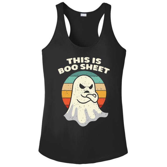 This Is Boo Sheet Ghost Retro Halloween Costume Ladies PosiCharge Competitor Racerback Tank