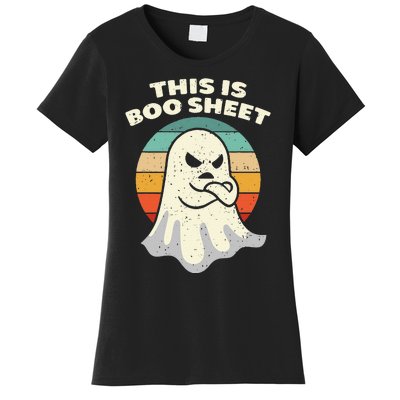 This Is Boo Sheet Ghost Retro Halloween Costume Women's T-Shirt