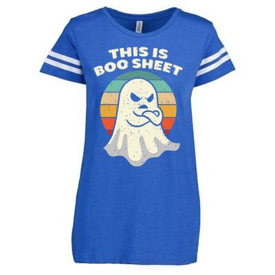 This Is Boo Sheet Ghost Retro Halloween Costume Enza Ladies Jersey Football T-Shirt