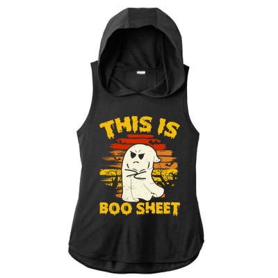 This Is Boo Sheet Cool Funny Halloween Design For Ladies PosiCharge Tri-Blend Wicking Draft Hoodie Tank