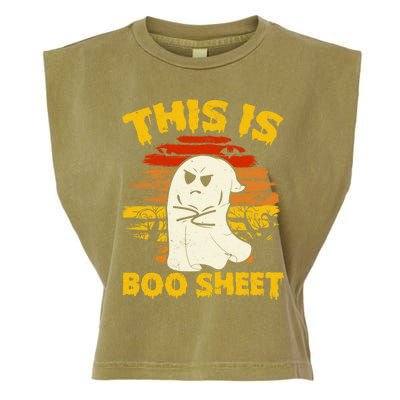 This Is Boo Sheet Cool Funny Halloween Design For Garment-Dyed Women's Muscle Tee