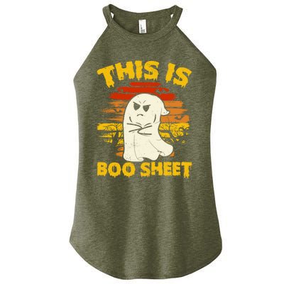 This Is Boo Sheet Cool Funny Halloween Design For Women's Perfect Tri Rocker Tank