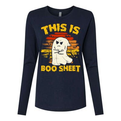 This Is Boo Sheet Cool Funny Halloween Design For Womens Cotton Relaxed Long Sleeve T-Shirt