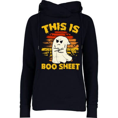 This Is Boo Sheet Cool Funny Halloween Design For Womens Funnel Neck Pullover Hood