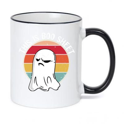 This Is Boo Sheet Ghost Vintage Halloween Costume Gift 11oz Black Color Changing Mug