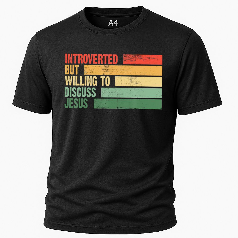 Trendy Introverted But Willing To Discuss Jesus Cooling Performance Crew T-Shirt