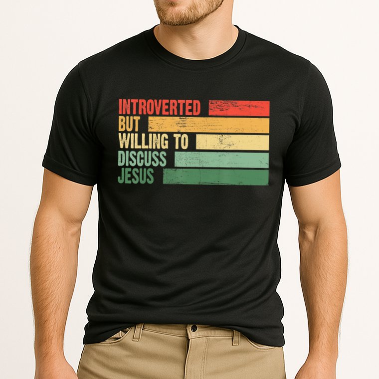 Trendy Introverted But Willing To Discuss Jesus Cooling Performance Crew T-Shirt