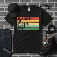 Trendy Introverted But Willing To Discuss Jesus Tall T-Shirt