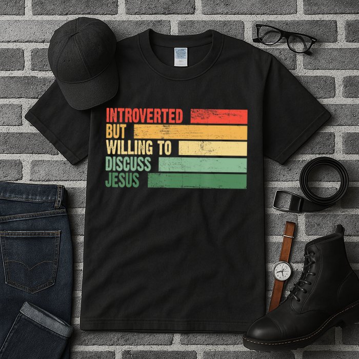 Trendy Introverted But Willing To Discuss Jesus Tall T-Shirt