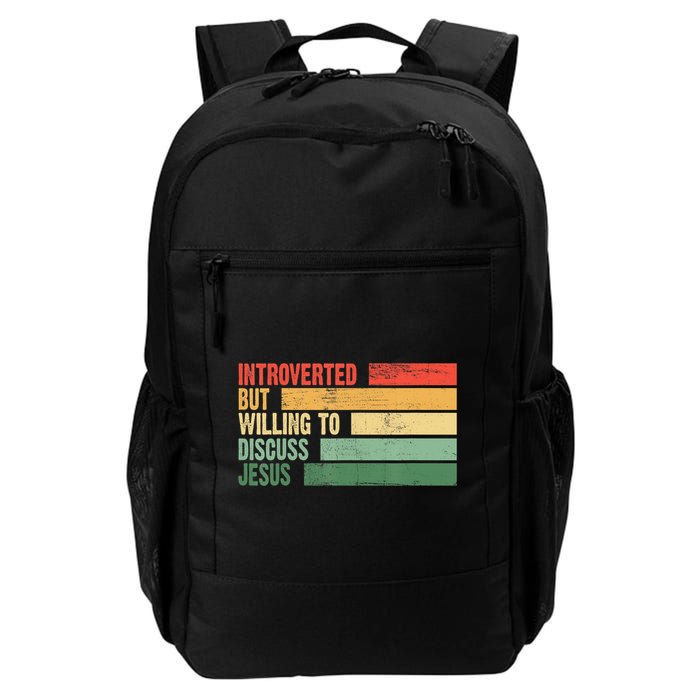 Trendy Introverted But Willing To Discuss Jesus Daily Commute Backpack