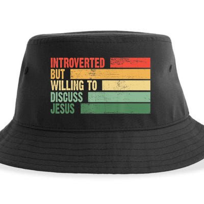 Trendy Introverted But Willing To Discuss Jesus Sustainable Bucket Hat