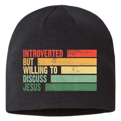 Trendy Introverted But Willing To Discuss Jesus Sustainable Beanie