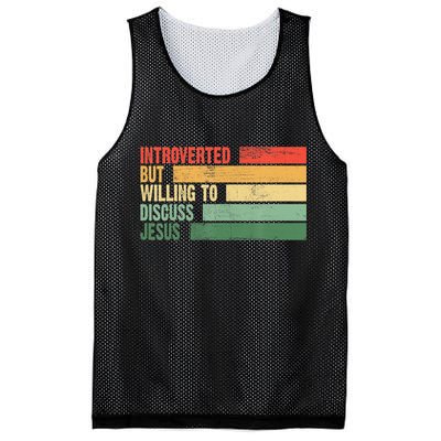 Trendy Introverted But Willing To Discuss Jesus Mesh Reversible Basketball Jersey Tank